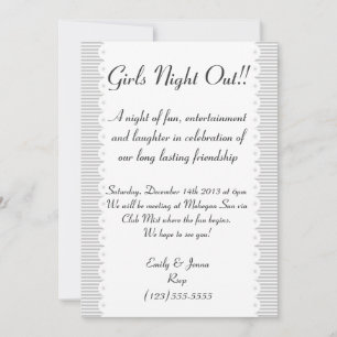 Invitation Des Filles Chic Grises À La Soirée