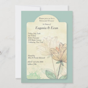 Invitation des fleurs d'aquarelle