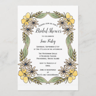 Invitation des fleurs d'encre de pays