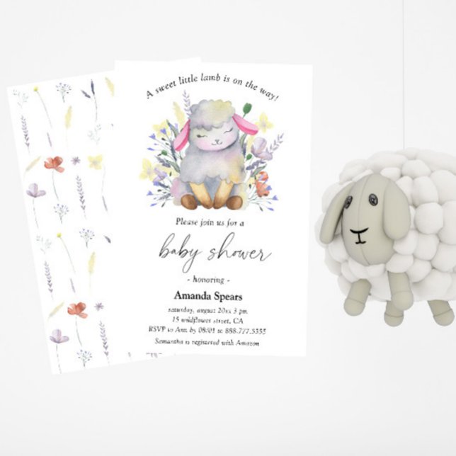 Invitation des Fleurs sauvages de l'agneau à mouto (Créateur téléchargé)