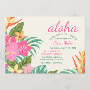 Invitation des fleurs tropicales