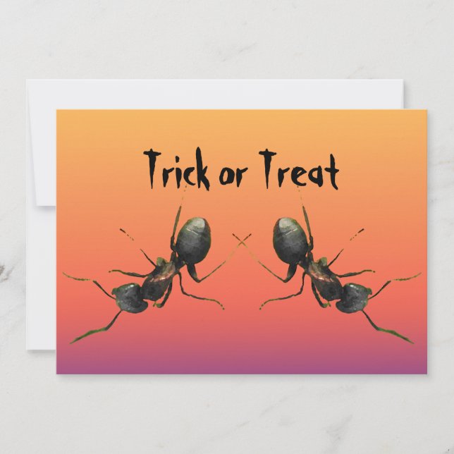 Invitation des fourmis d'Halloween (Devant)