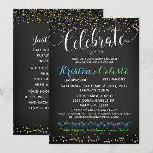 Invitation des garçons Baby shower Amis conjoints