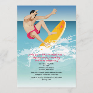 Invitation des hommes surfeurs