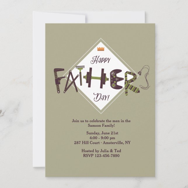 Invitation des icônes de fête des pères (Devant)