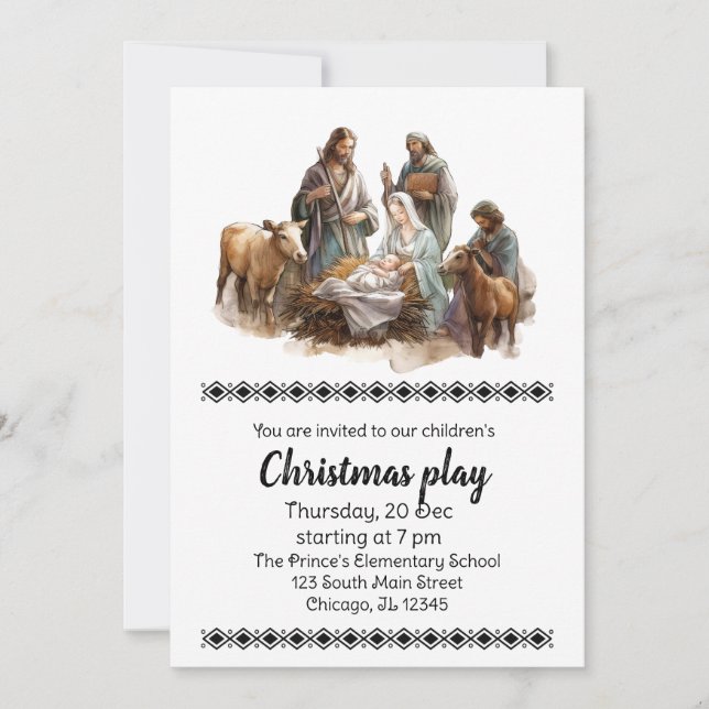 Invitation des jeux de Noël (Devant)