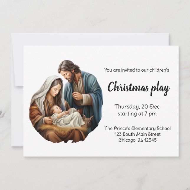 Invitation des jeux de Noël (Devant)