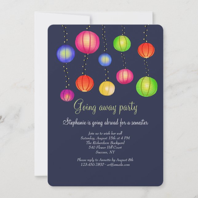 Invitation des Lanternes de fête (Devant)