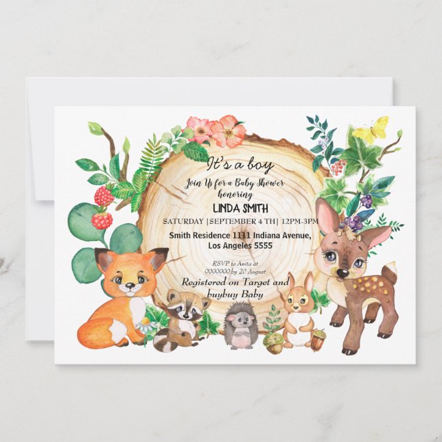 Invitation Des livres pour enfants sur les plantes forestiers (Devant)