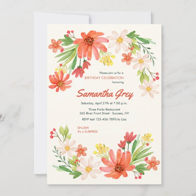 Invitation des marguerites du printemps (Devant)