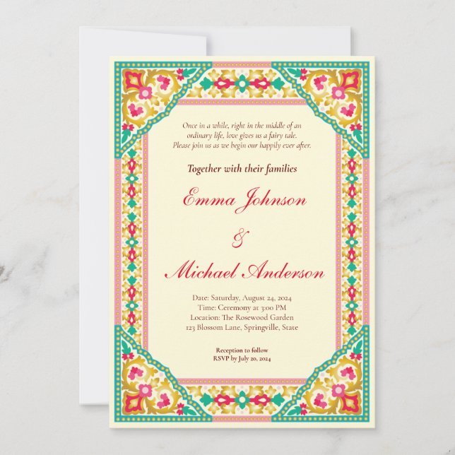 Invitation Des nuits enchanteresses d'Arabie (Devant)