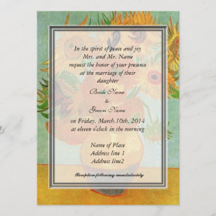 invitation des parents de la mariée, van Gogh tour