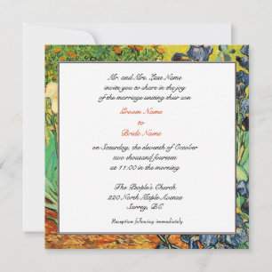 Invitation des parents du marié, van Gogh, Iris