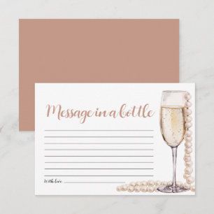 Invitation Des perles d'or et un message de poursuites dans u