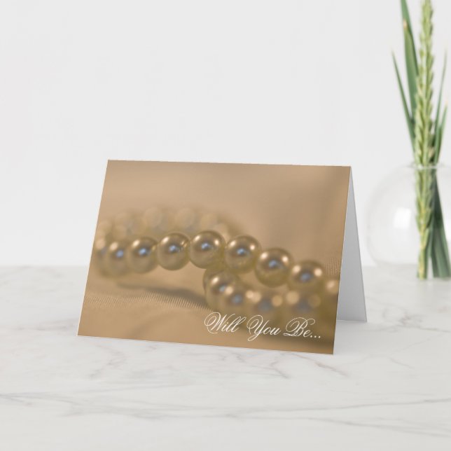 Invitation Des Perles Tordues Serez-Vous Ma Femme D'Accueil (Devant)