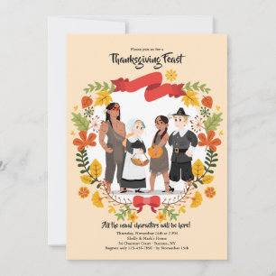 Invitation des personnages de Thanksgiving