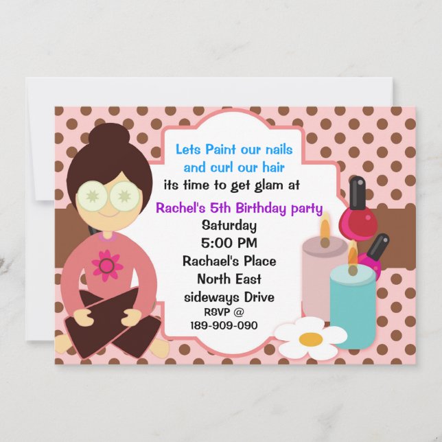 Invitation des pois de Pinka et des spas de chocol (Devant)