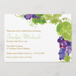 Invitation Des raisins sur l'invitation de la vigne