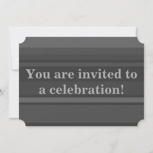 Invitation des rayures de charbon (Devant)