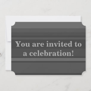 Invitation des rayures de charbon