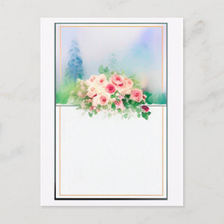 Invitation des Roses de design Mariage aquarelle