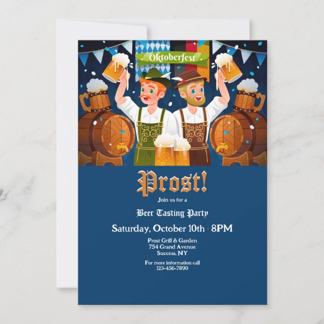Invitation des serveurs Oktoberfest (Devant)