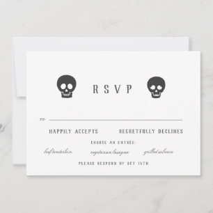 Invitation des squelettes gothiques