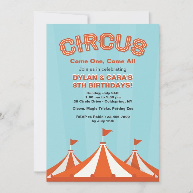 Invitation des Tentes de Cirque (Devant)