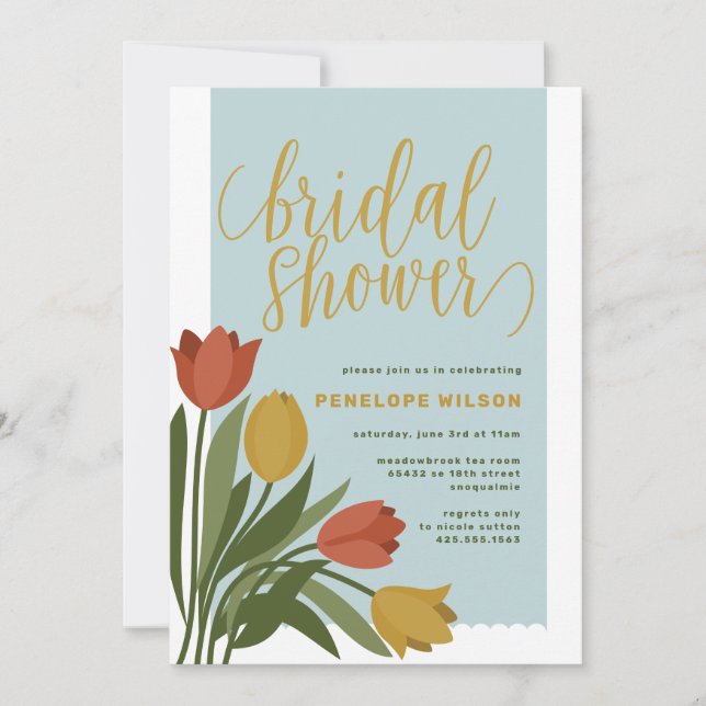 Invitation des Tulipes nuptiales de printemps (Devant)