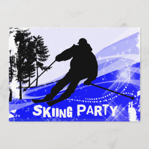 Invitation Descente sur les pistes de ski