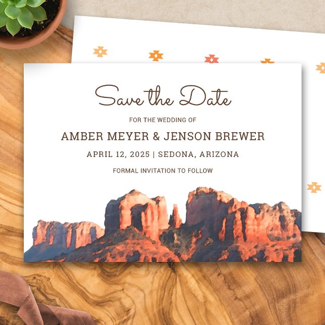 Invitation Desert Chic Sedona Enregistrer La Date (Desert Chic Sedona Save The Date)