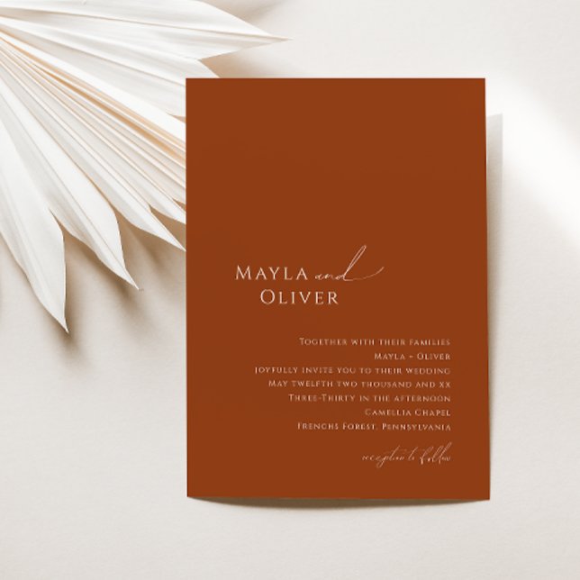 Invitation Désert de Whimsical | Mariage en terre cuite (Créateur téléchargé)