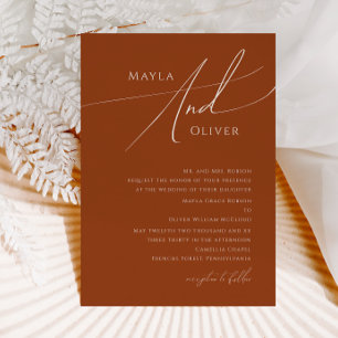 Invitation Désert de Whimsical Mariage traditionnel en terr