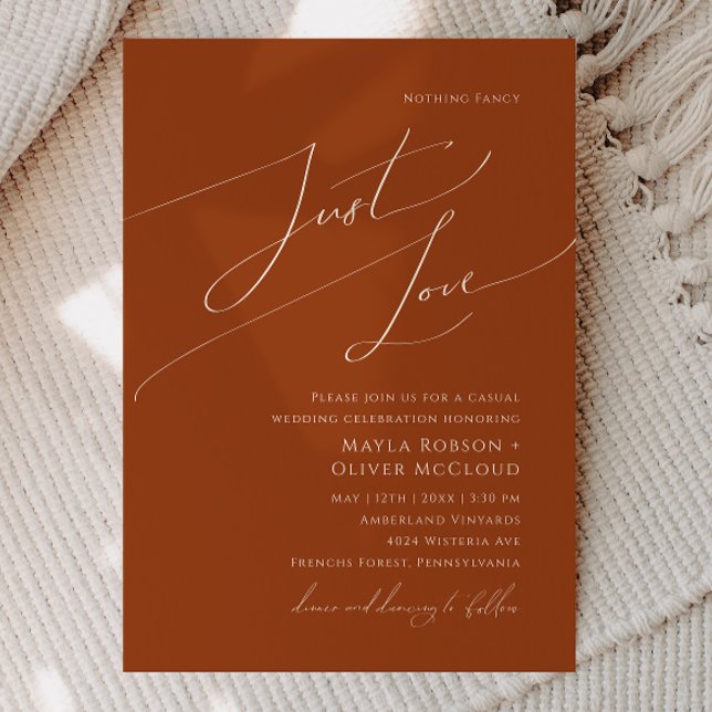 Invitation Désert de Whimsical | Terracotta Just Love Mariage (Créateur téléchargé)