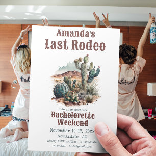 Invitation Desert Dernier Rodeo Scottsdale Bachelorette Week-