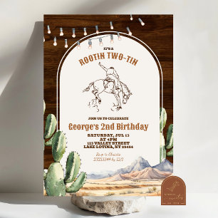 Invitation Désert mexicain Rootin 'TWO-Tin' 2e anniversaire