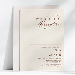 Invitation Désert simple   Réception de mariage blanc naturel