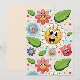 Invitation Design arrière - plan transparent avec fleurs colo