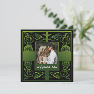 Invitation Design Celtique irlandais traditionnel vert