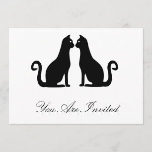 Invitation Design de chat noir