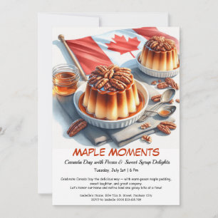 Invitation Design de l'aquarelle de la tarte à l'érable et à 
