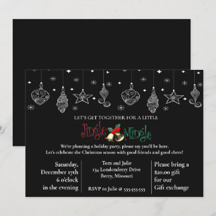 Invitation Design de Noël noir élégant
