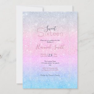 Invitation Design élégant de Parties scintillant en argent ro