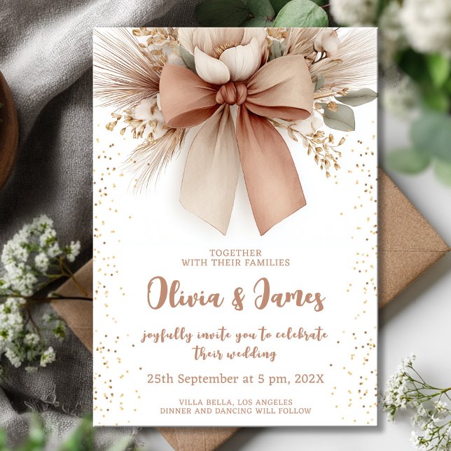 Invitation Design élégant mariage à arc floral (Créateur téléchargé)
