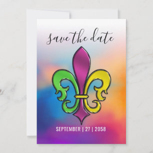 Invitation Design Élégant Minimaliste de Fleur de Lis