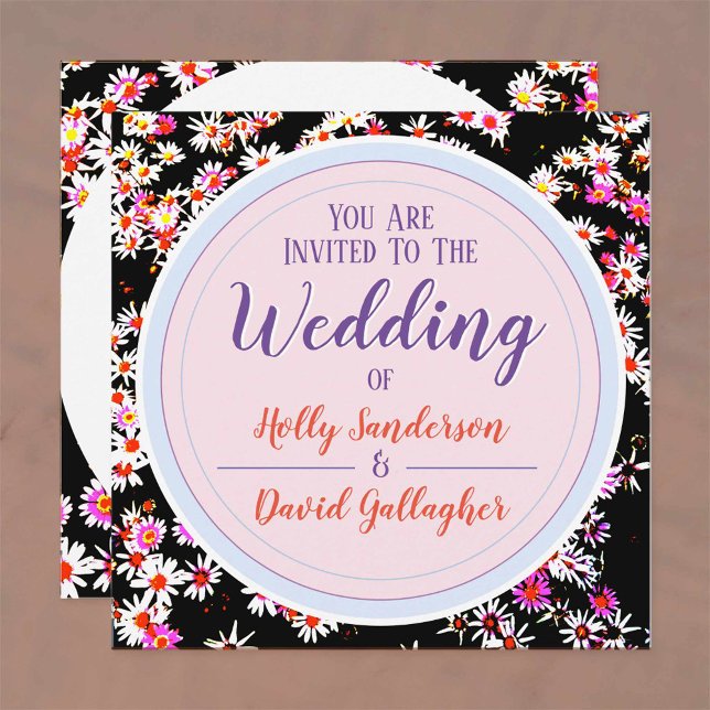 Invitation Design floral élégant Jour de mariage (Créateur téléchargé)
