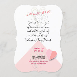 Invitation Design moderne Heureuse Sainte-Valentin