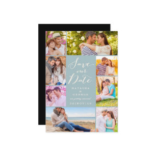 Invitation Design Moderne Script 8 Multi Photo Enregistrer La