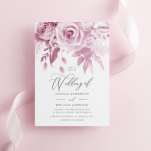 Invitation Design moderne tendance Dusty Rose Mariage