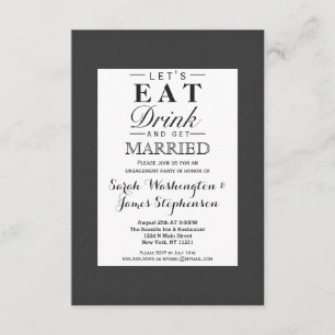 Invitation Design noir et blanc simple et élégant